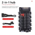thumbnail image 2 of 1 Hub Splitter 2 en Ventilador de refrigeración 5V 3PIN ARGB SATA Power Multi 10 Way para Case PC, 2 of 9