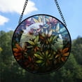 thumbnail image 2 of Personalized Weed Suncatcher Stained Glass Suncatchers, Weed Ornament for Sun Catcher Indoor Window, Weed Painted Glass Panel Décor EVWTsJ (Weed 5), 2 of 3