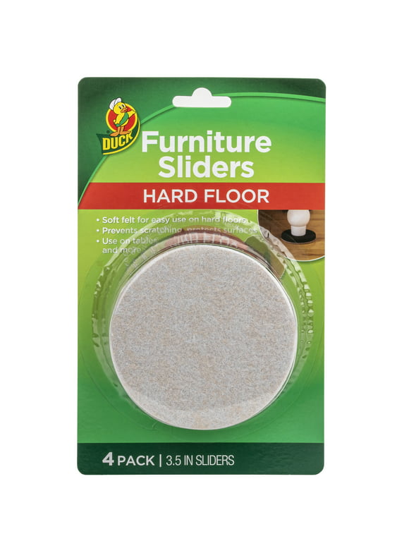 Duck Brand 3.5 in. Felt Hard Floor Brown Furniture Sliders