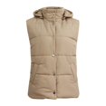 thumbnail image 4 of Gibobby Chaleco dama, Chaleco Capitonado para Mujer Ideal para Lluvias, Camping, Gym o Uso Casual Abrigo Calido y Cómodo(Caqui,M), 4 of 5