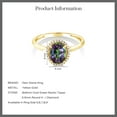 thumbnail image 6 of Gem Stone King 1.30 Ct Oval Green Mystic Topaz 10K Yellow Gold Diamond Ring, 6 of 6