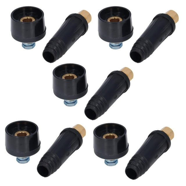 Connecteurs pour Câbles de Soudure, Câble de Soudure Rapid Fitting Résistant aux Chocs Isolation de Résistance à Haute Température 5Set pour Soudage Électrique