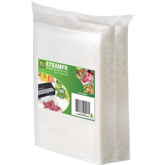 ATSAMFR 8X12inch 100 Food Saver Quart Size Vacuum Sealer Bags,Food Vacuum Seal Bags