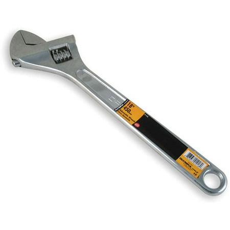 Olympia Tools 01-018 Professional Grade Tempered Steel Wrench with Adjustable Jaws and Powerful Grip, 18 Inches