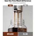 thumbnail image 3 of Cold Brew Coffee Maker - 2 Quart 64oz Stainless Steel Filter Pitcher Jar, No Leaks Mason Jar Maker, Easy to Clean, 3 of 5