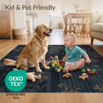 thumbnail image 4 of ODIKA 2'x3' Ultra-Soft Accent Mat, Dark Blue Gold Victorian Elegance Gothic with Floral Accents Washable, Bare feet friendly, Easy Care Indoor rug for Bedside, Footrest, 4 of 7