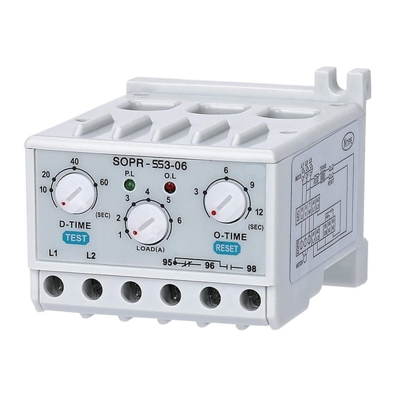 Samwha-Dsp SOPR-SS3-220 Electronic Overload Relay Motor Protector Thermal Overload Relay (Un:90-260VAC)
