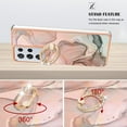 thumbnail image 6 of Compatible with Samsung Galaxy S21 Ultra Case, Fantastic Marble Patterned Phone Case Anti-Scratch Slim Hybrid Hard Plastic Bumper+Soft Silicone TPU with Ring Kickstand Bumper Shockproof Cover,Gold, 6 of 6