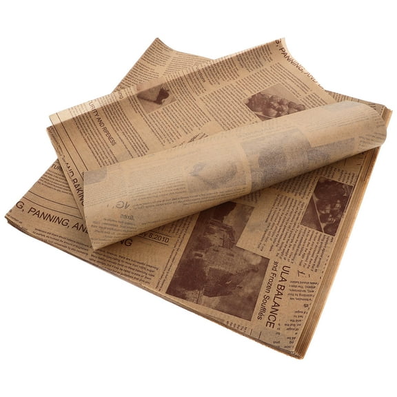 SEWCHICS  100 Sheets Baking Wax Paper Sandwich Liners Food Light Brown