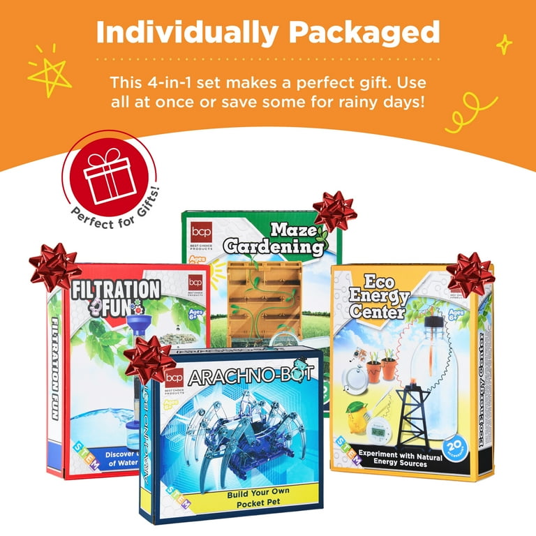 Best Choice Products Kids 4-in-1 Science Activity Kit, STEM DIY