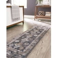 thumbnail image 3 of Rugs.com Eco Southwestern Collection Rug – 6 Ft Runner Charcoal Gray Medium Rug Perfect For Hallways, Entryways, 3 of 9