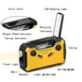 thumbnail image 2 of Radio Emergencia Con Linterna LED Banco Alarma SOS Manivela Solar, 2 of 5