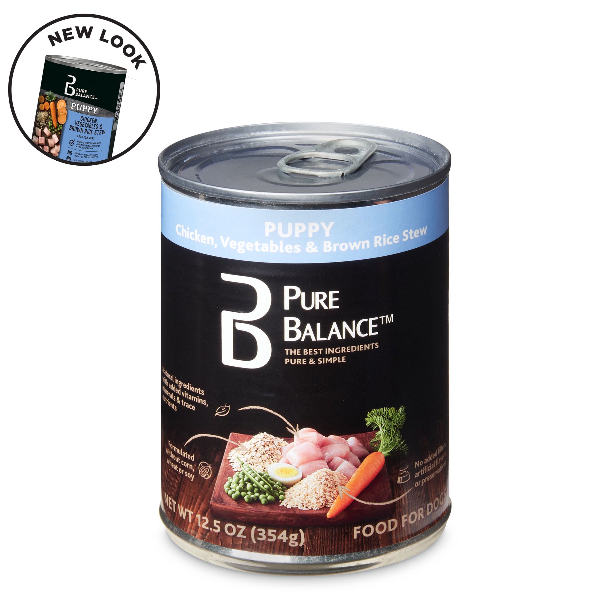 Pure Balance Chicken, Vegetables & Brown Rice Stew Puppy Wet Dog Food, 12.5 oz
