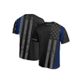 thumbnail image 3 of Thin Blue Line Athletic T-shirt - All-over, , Black -, 3 of 4