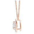 thumbnail image 2 of ANGARA Natural Diamond Trillion Halo Pendant in 14K Rose Gold for Women (Size-4.1mm| Color-H| Clarity-SI2) | April Birthstone, Birthday, Anniversary, Jewelry Gift for Women | Natural Diamond Necklace, 2 of 7
