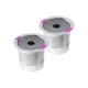 thumbnail image 1 of 2 uds cápsula de cápsula de café de acero inoxidable, recargable con tapa, reemplazo de cápsulas de un solo servicio a prueba de fugas para cafeteras Dos agujeros individuales yotijar Café Guardar, 1 of 10