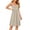*Khaki, variant on Women's Square Neck Empire Waist Tank Dress , Summer Built-in Bra A-Line Midi Dress For Women,Ladies' Sleeveless Sundress with Pockets,Black,S-3XL