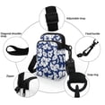 thumbnail image 5 of HELLHERO Adjustable Shoulder Strap Crossbody Sling Bag, Polyester Shoulder Bag for Unisex, Navy White Hibiscus, 5 of 7