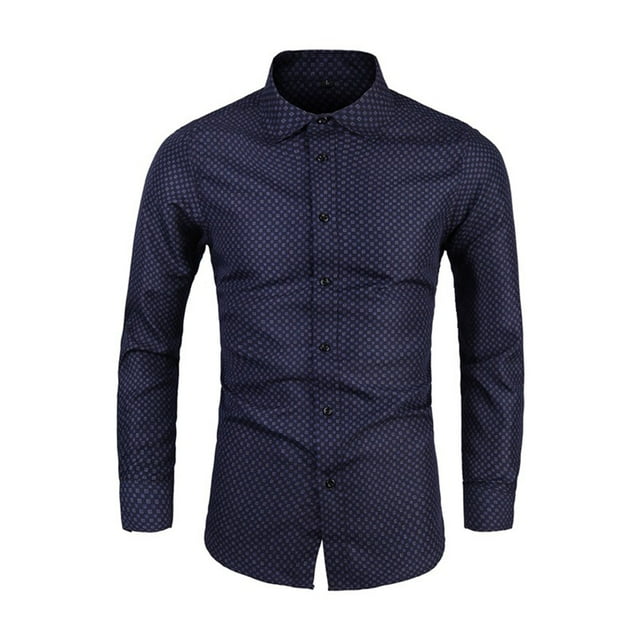 Blusa y camisa formal de manga larga con cuello vuelto para hombre, camisa con estampado a color, blusa de manga larga con cuello vuelto, blusa para hombre
