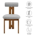 thumbnail image 4 of Side Dining Chair, Set of 2, Gray, Fabric, Wood, Bar Pub Cafe Bistro Dining Kitchen Hospitality Restaurant, Modern Contemporary, HB37319, 4 of 10