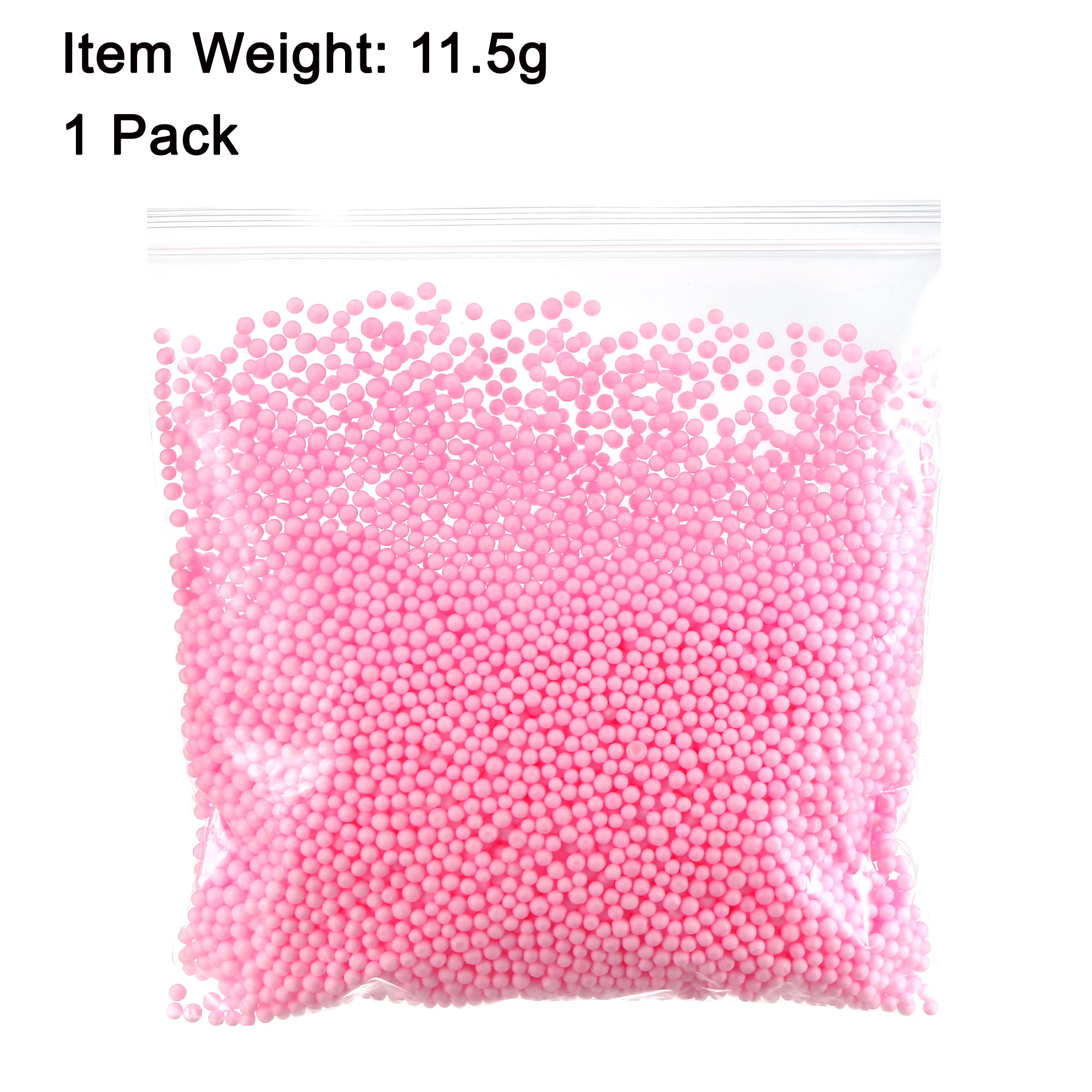 Uxcell 0.1 inch Pink Polystyrene Foam Beads Ball Mini for Crafts Fillings 1 Pack