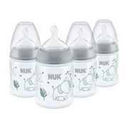 NUK Smooth Flow Anti Colic Baby Bottle, 5 oz, 4 Pack, Elephant