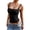 Black, variant on Women'S Padded Square Neck Tank Tops Summer Double Layer Basic Sleeveless Tank Shirts Black S