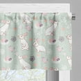 thumbnail image 5 of Ambesonne Easter Valance & Curtain, Rabbits Flowers Hearts, 55"x30", Multicolor, 5 of 6