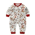 thumbnail image 3 of KHONTS Family Christmas Pajamas Matching Sets Long Sleeve Top and Pants Festive Xmas Outfits Soft Sleepwear with Pets Baby 6M, 3 of 4