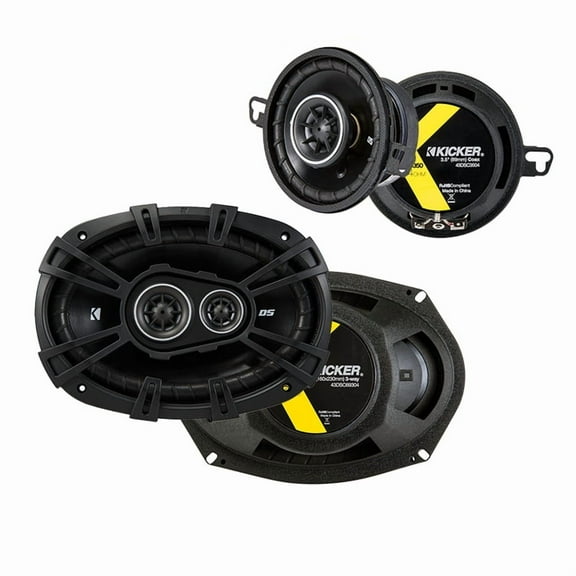 Fit Oldsmobile Cutlass Ciera 1995-1996 Factory Speaker Upgrade Kicker DS Package