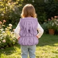 thumbnail image 6 of Mifsaly Toddler Girls Hooded Puffer Vest Cute Bowknot Sleeveless Quilted Winter Jacket Kids Lightweight Warm Outerwear Coat, 6 of 9