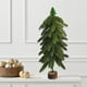 thumbnail image 5 of Árbol de Navidad artificial verde redondo con base de madera, decoración de escritorio, adornos para el hogar. Árbol de Navidad artificial decorativo, árbol artificial verde redondo con base, 5 of 6