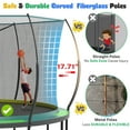 thumbnail image 5 of SEGMART Outdoor Trampoline with Enclosure and Ladder, 14FT Trampoline with Basketball Hoop, Recreational Trampoline with Anti-Rust Coating, Backyard Trampoline with No-Gap Design for Kids, Adults, 5 of 11