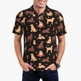 thumbnail image 4 of Xecao Labrador Retriever Dog for Mens' Casual Short Sleeve Button-Down Polo Shirts for a Classic Golf Look, 4 of 9