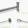 thumbnail image 5 of Naiture Stainless Steel 18-1/2" X 26" X 18-1/2" Neo-Angle Shower Curtain Rod with Ceiling Support, Brushed Nickel Finish, 5 of 10