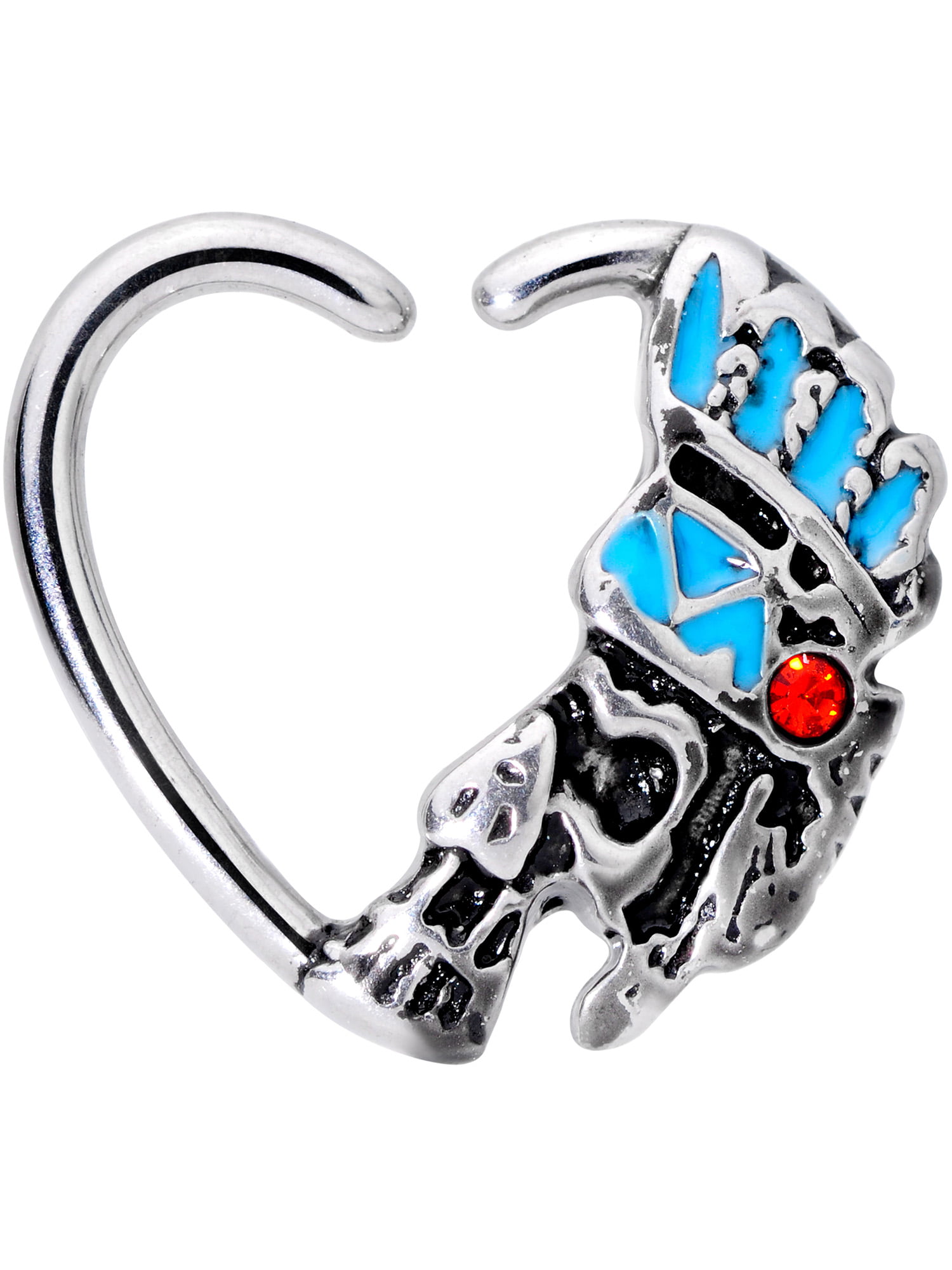 Body Candy 3/8 16G 316L Steel Climbing Dragon Left Heart Closure Ring Daith Helix Tragus Rook 10mm 