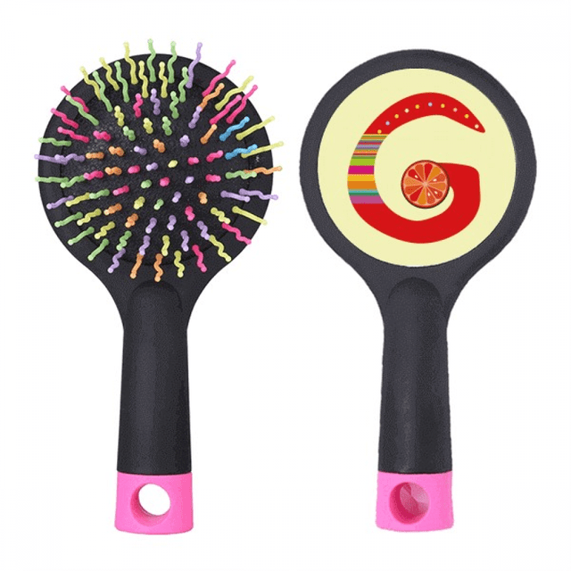 Brosse à Cheveux Démêlante Motif Mignon Fruit Orange Alphabet G
