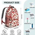 thumbnail image 5 of White Strawberry Plants Fruit Backpack for School,Cute School Bag,Schoolbag with Adjustable Shoulder Straps & Padded Back,16.9 Inch, 5 of 5