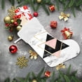 thumbnail image 6 of Marble Gold Black Triangle Christmas Stockings, Christmas Presonalized Large Stocking Sock, Set of 2 Xmas Party Winter Decor Candy Bag Family Holiday Gift, 17.7 Inch, 6 of 7