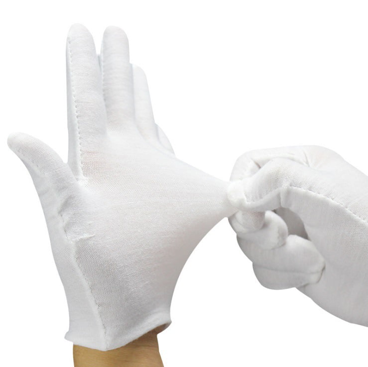 20 Pairs White Cotton Gloves 8.6" Large Size for Coin Jewelry Silver Inspection