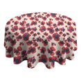 thumbnail image 4 of Pioneer Flower Floral Print Pattern Round Tablecloth 60"x60",Wrinkle Wipeable Table Cloth for Kitchen Dining Room Picnic Patio Party, 4 of 6