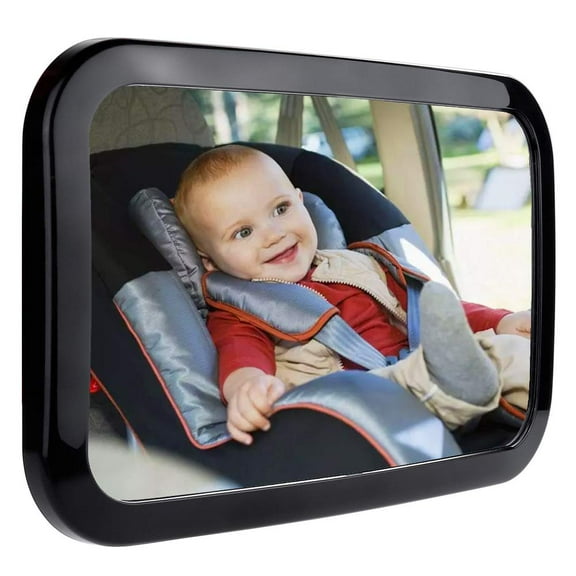 Zacro Baby Car Mirror for Baby Back Seat Rear View Monitor, Super Clear Wide View with Shatterproof 360° Rotatable, Black