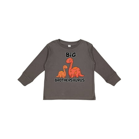 

Inktastic Big Brothersaurus with Cute Sibling Dinosaurs Gift Toddler Boy Girl Long Sleeve T-Shirt