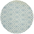 thumbnail image 2 of SAFAVIEH Chatham Graham Geometric Wool Area Rug, Blue/Ivory, 6' x 6' Round, 2 of 7