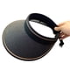 thumbnail image 1 of Sombreros de visera de paja, viseras de ala ancha, sombrero de playa plegable, sombrero de verano con parte superior vacía para mujer, plegable, fácil de almacenar y sin deformación, 1 of 7