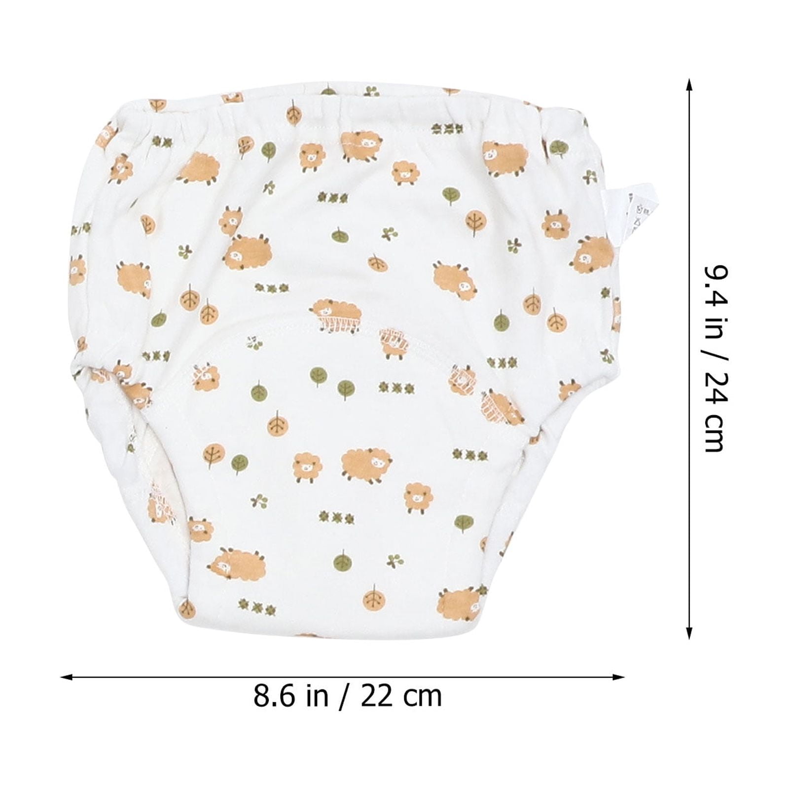 TEHAUX 6-Pack Reusable Newborn Cloth Diapers White Baby Nappies Soft Washable Baby Diaper Set