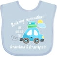 thumbnail image 3 of Inktastic Book My Reservation I'm Going to Grandma and Grandpa's Boys or Girls Baby Bib, 3 of 4