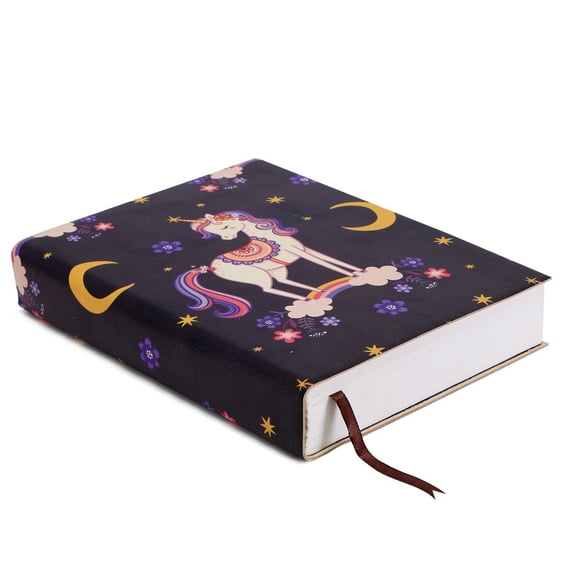 Leather Journal Writing Notebook Unicorn Theme