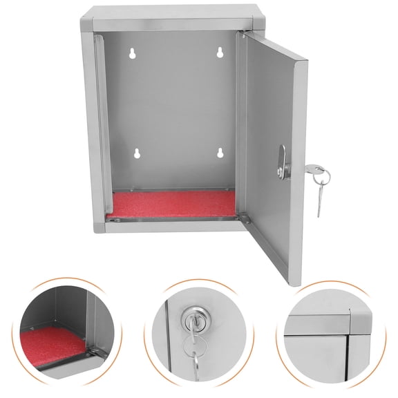 HEANUJJ Metal Lock Box for Mobile Phone Storage, Wall Mounted, Indoor Outdoor Use, Secure and Simple Design
