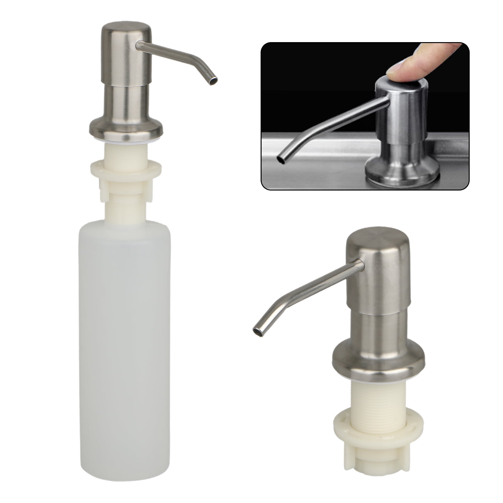300ML Sink Soap Dispenser Stainless Steel Kitchen Soap Hand Soap Dispenser Pump
